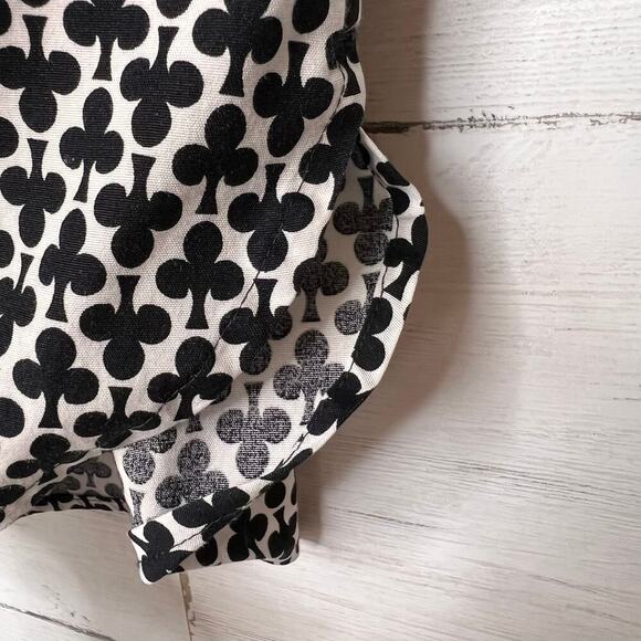 Talbots Shirt Womens SZ 18WP Black & White Clover Wrinkle Resistant Long Sleeve - Picture 6 of 15